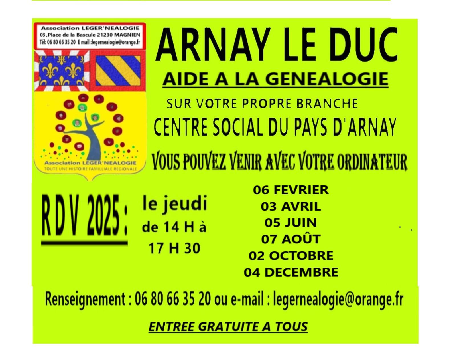 Arnay genealogie 2025